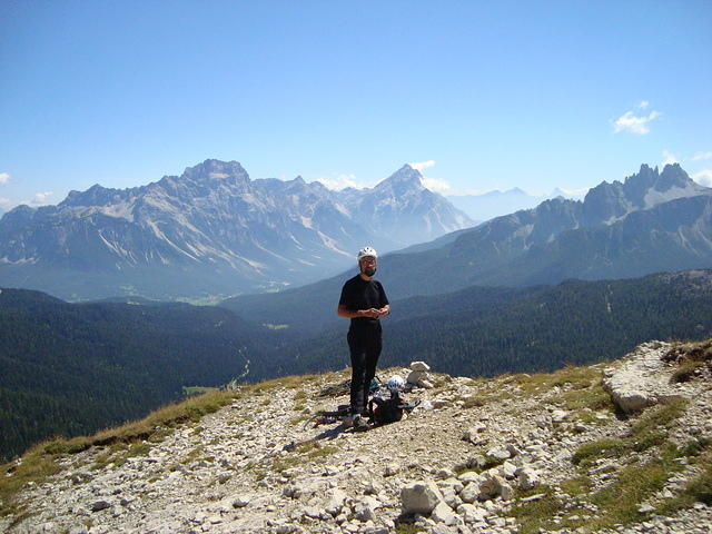At the top of the Alverà Route, Cima di Col di Bois, 2012