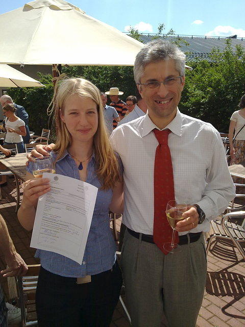 With Ida Westerberg after her final Ph.D. defense in Uppsala (I was opponent)