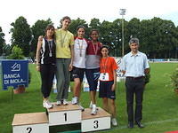 Podium at Regional Track and Field Championships, 2008
